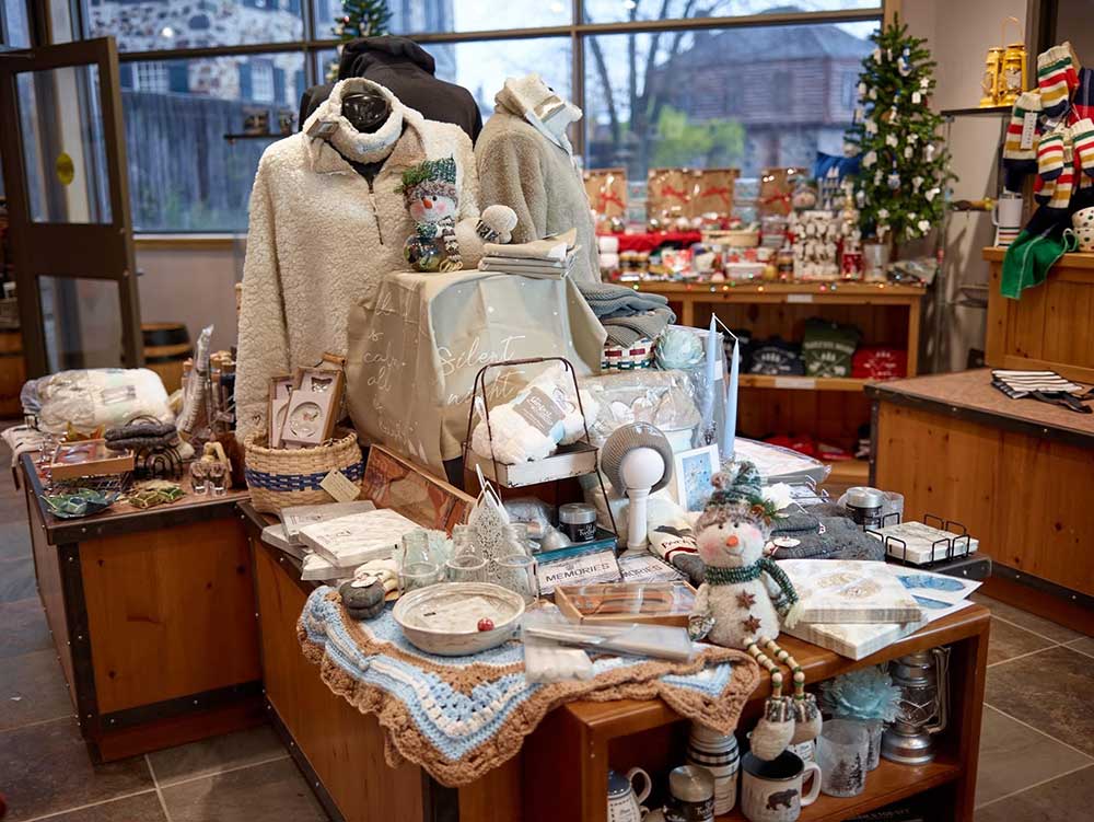 the post gift shop holiday display