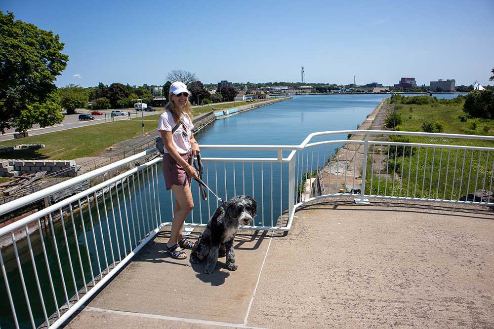 sault ste marie canal view of sault ste marie waterfront
