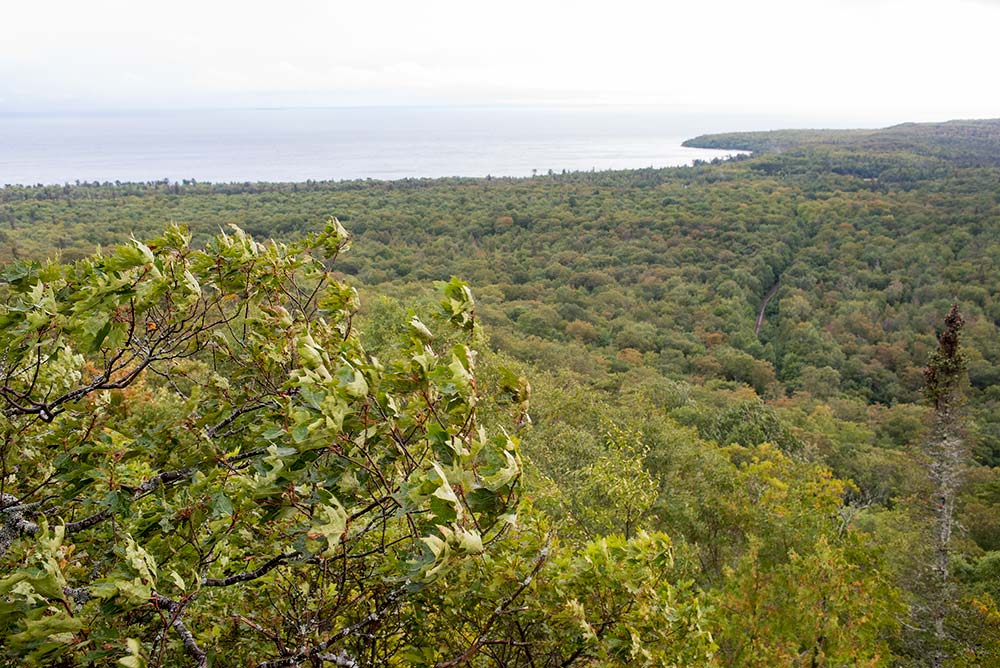view from pancake bay lookout trail
