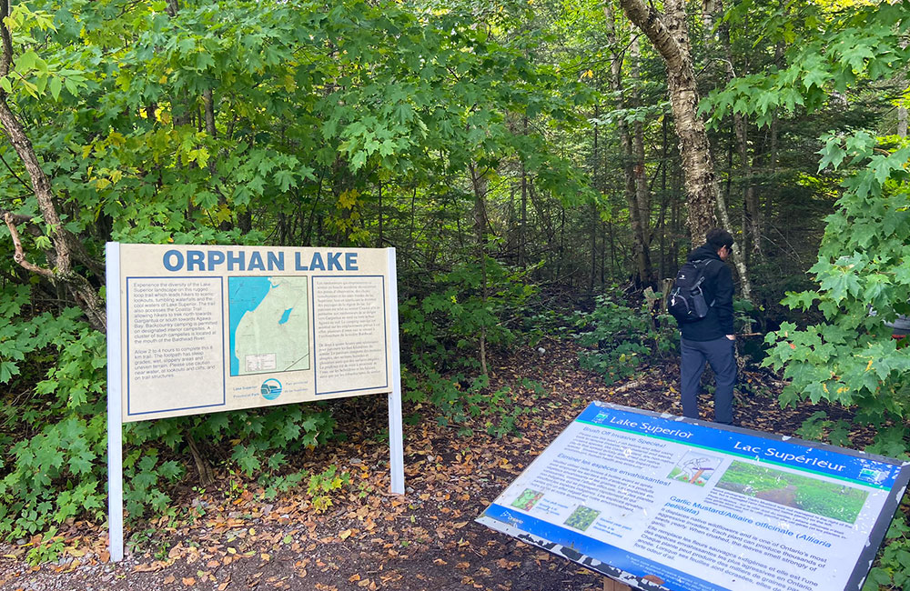 orphan lake trail head