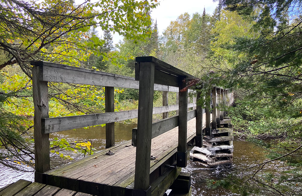 orphan lake trail bridge