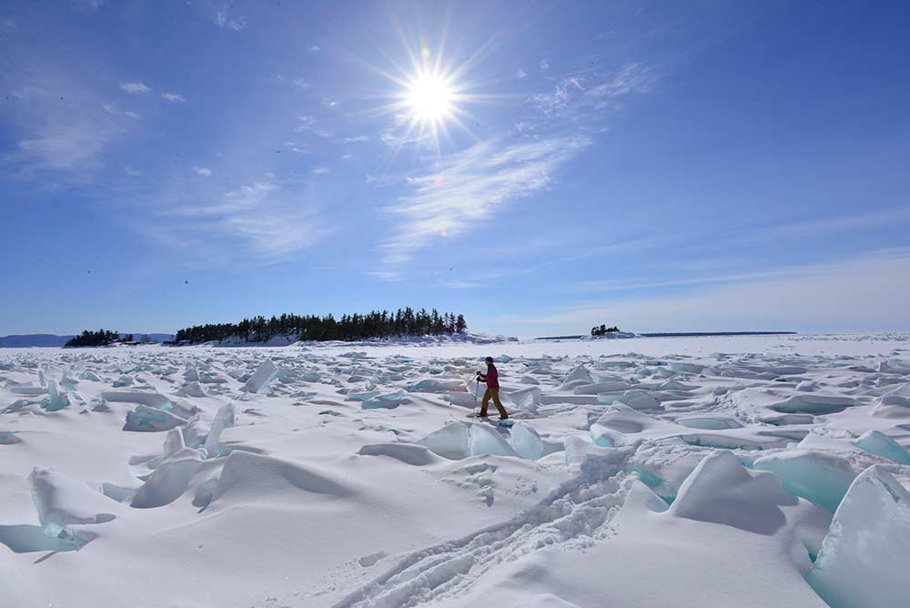 lake superior frozen shore