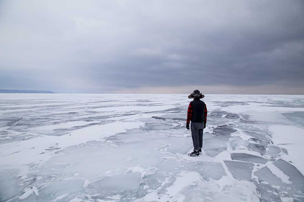 frozen lake