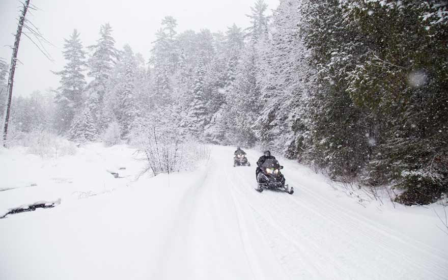 snowy sled ride