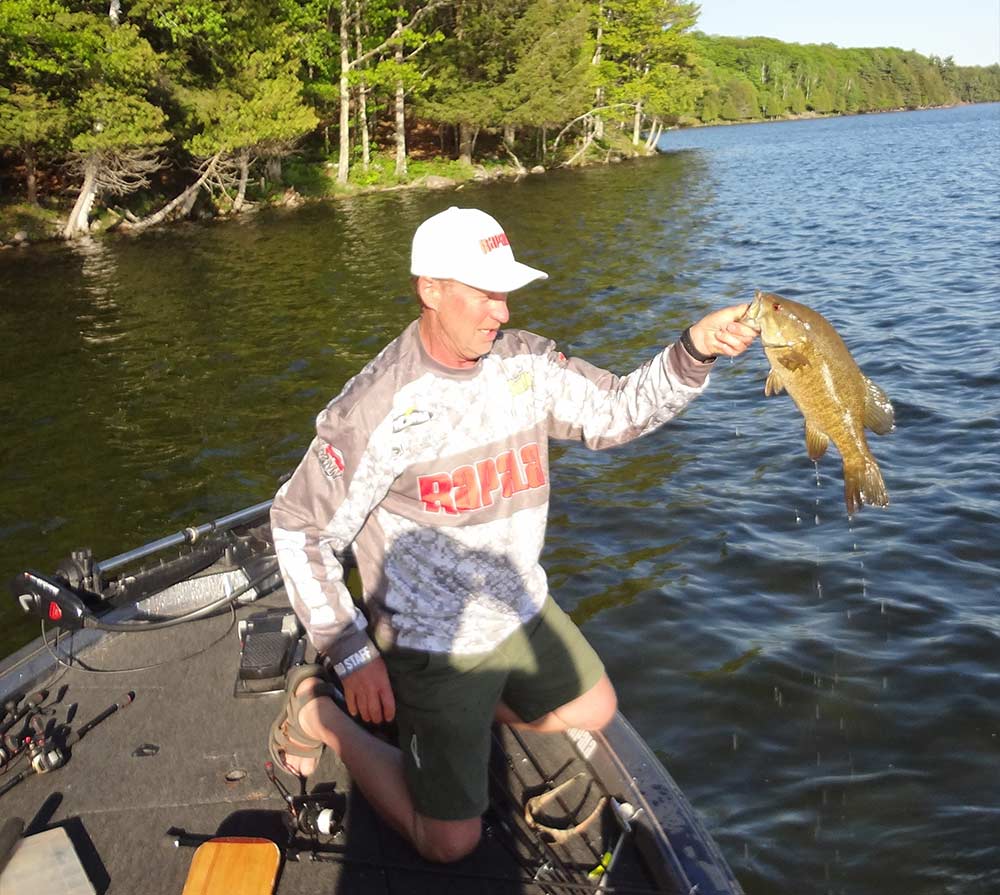 fishing bass from a boat