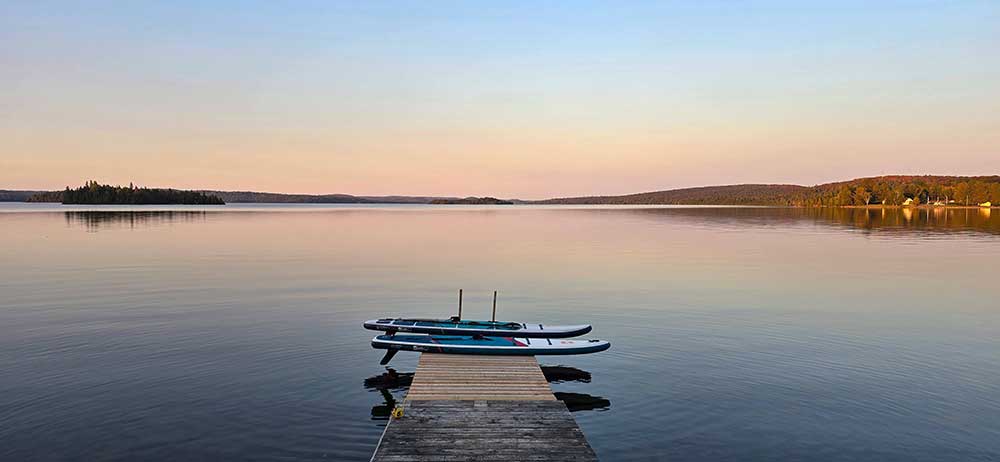SUP docked on lake