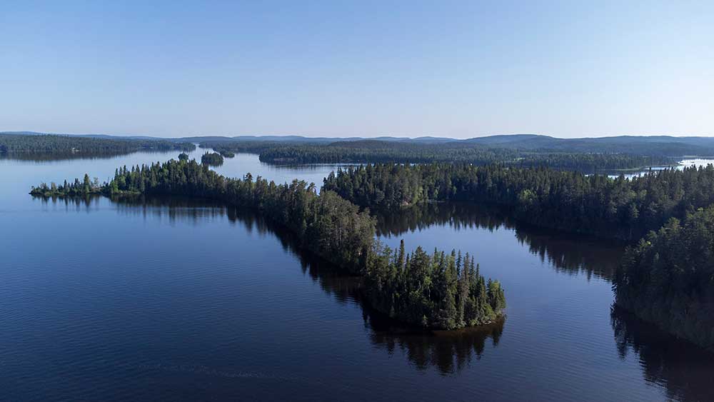 aerial of lake