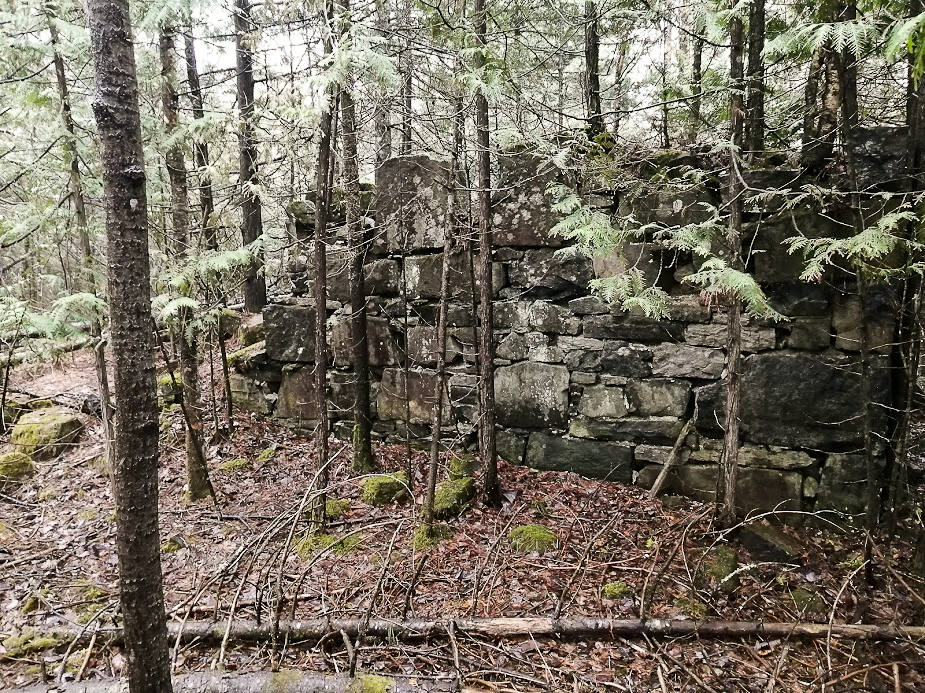 historic stone foundation ruin